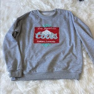 Coors and Turquoise crewneck